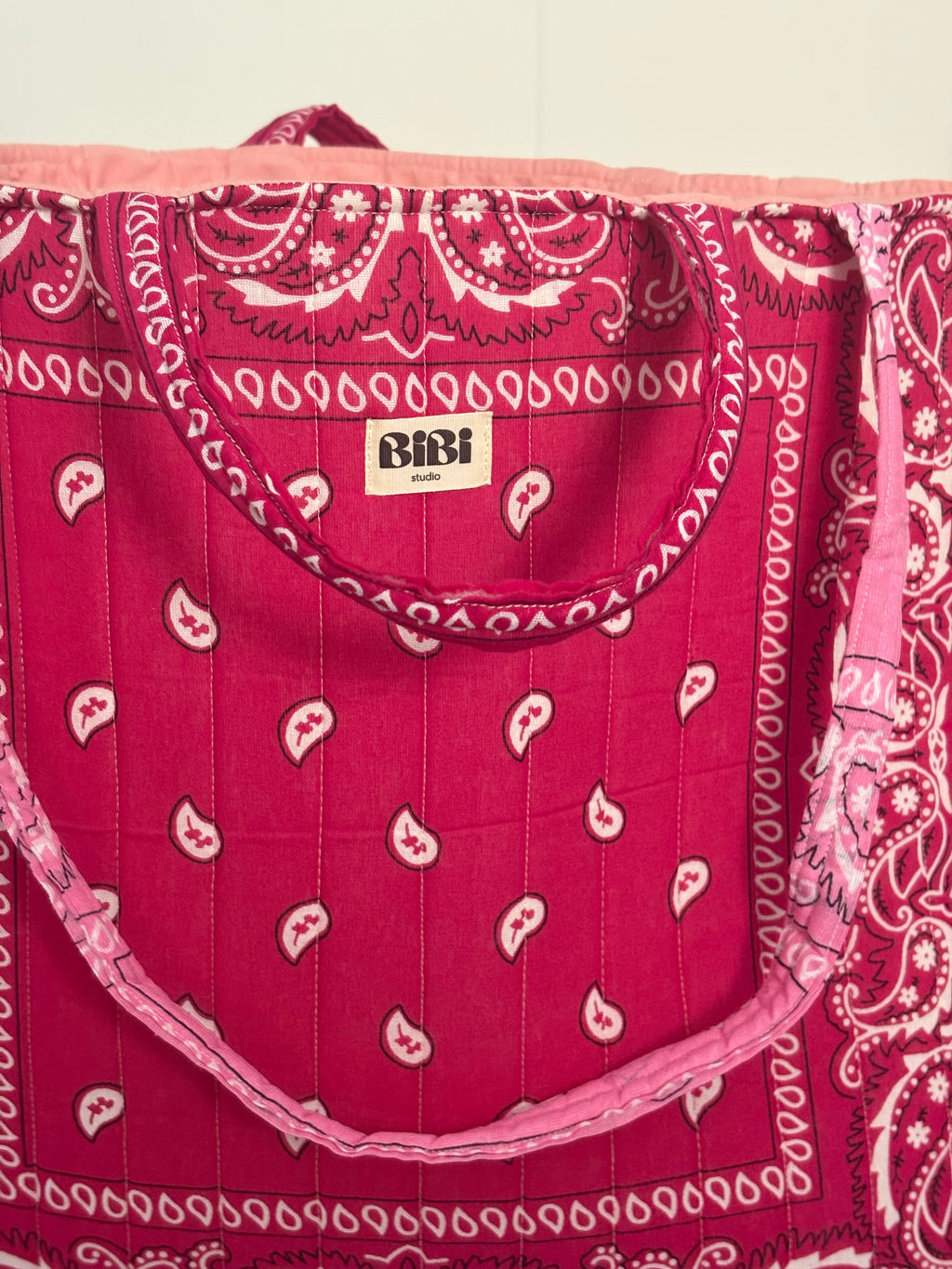Cabas bandana rose