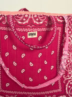 Cabas bandana rose