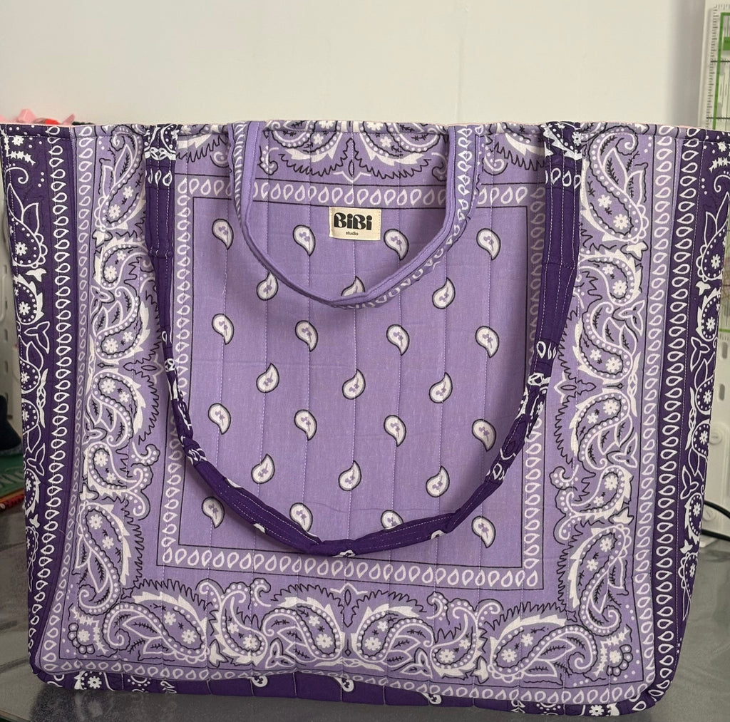Cabas bandana violet