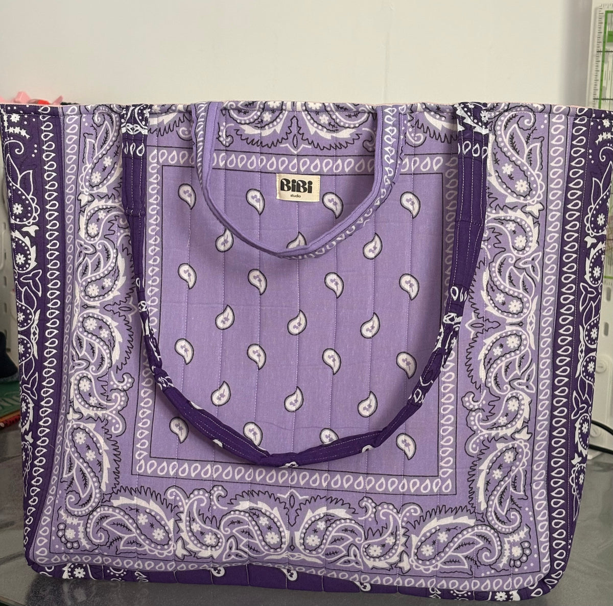 Cabas bandana violet