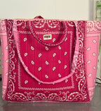 Cabas bandana rose