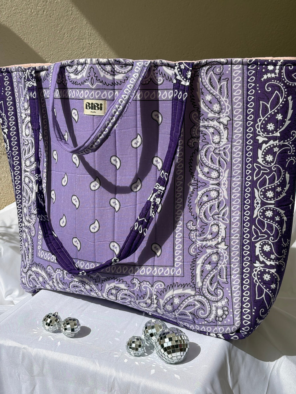 Cabas bandana violet