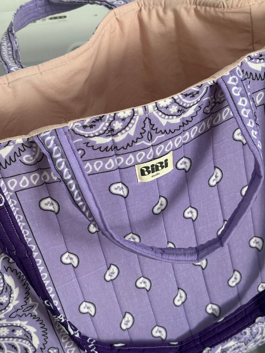 Cabas bandana violet
