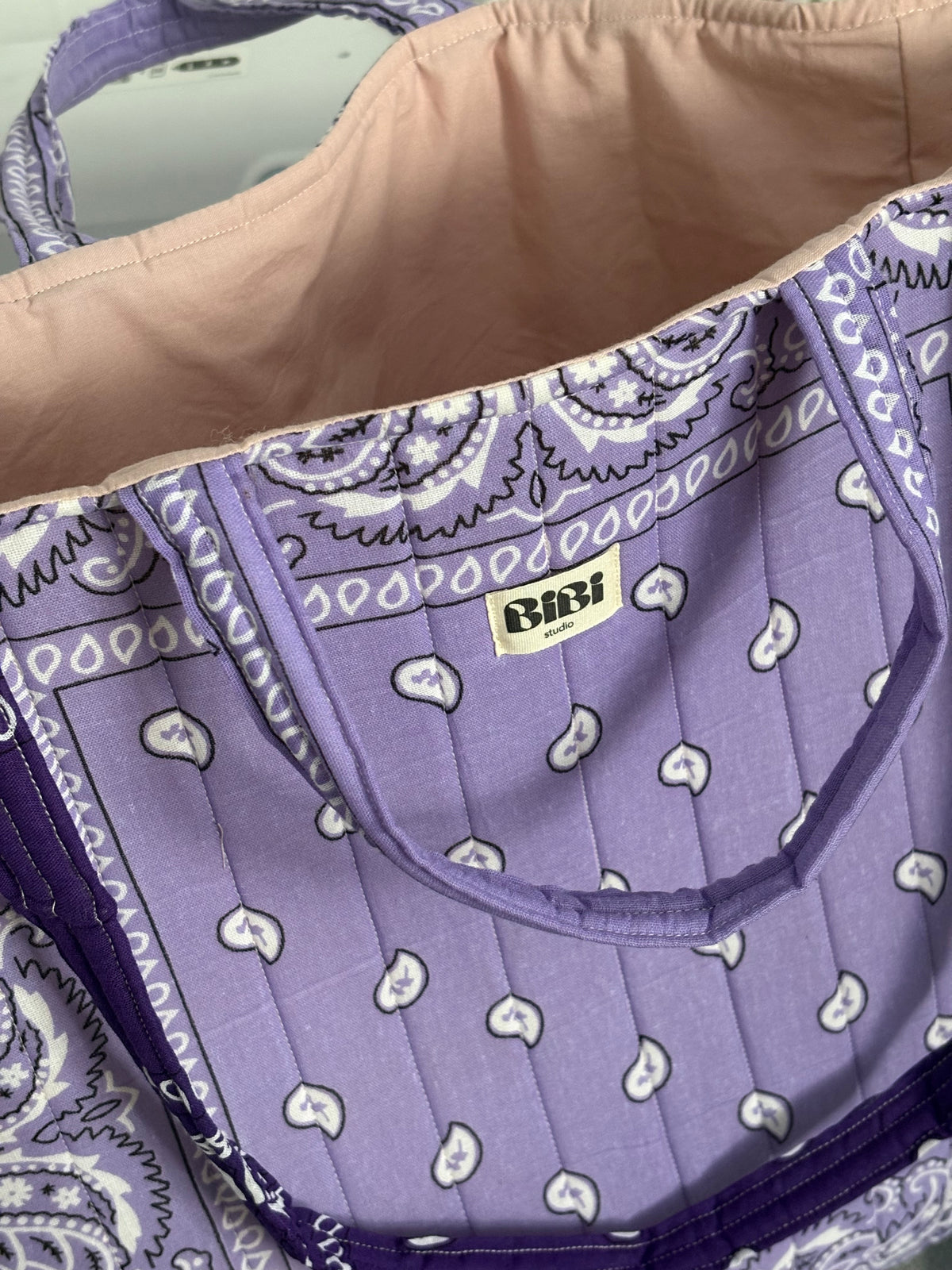 Cabas bandana violet
